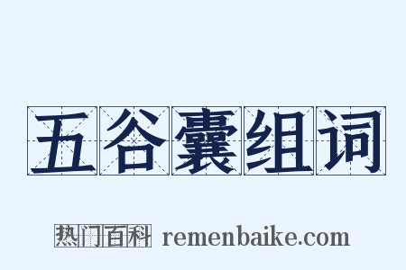 五谷囊组词是什么意思的图片